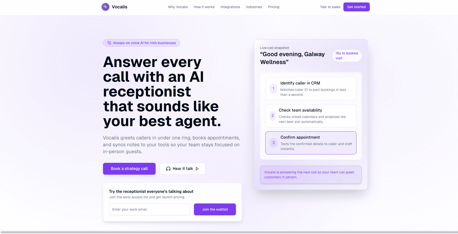 Vocalis call handling flow